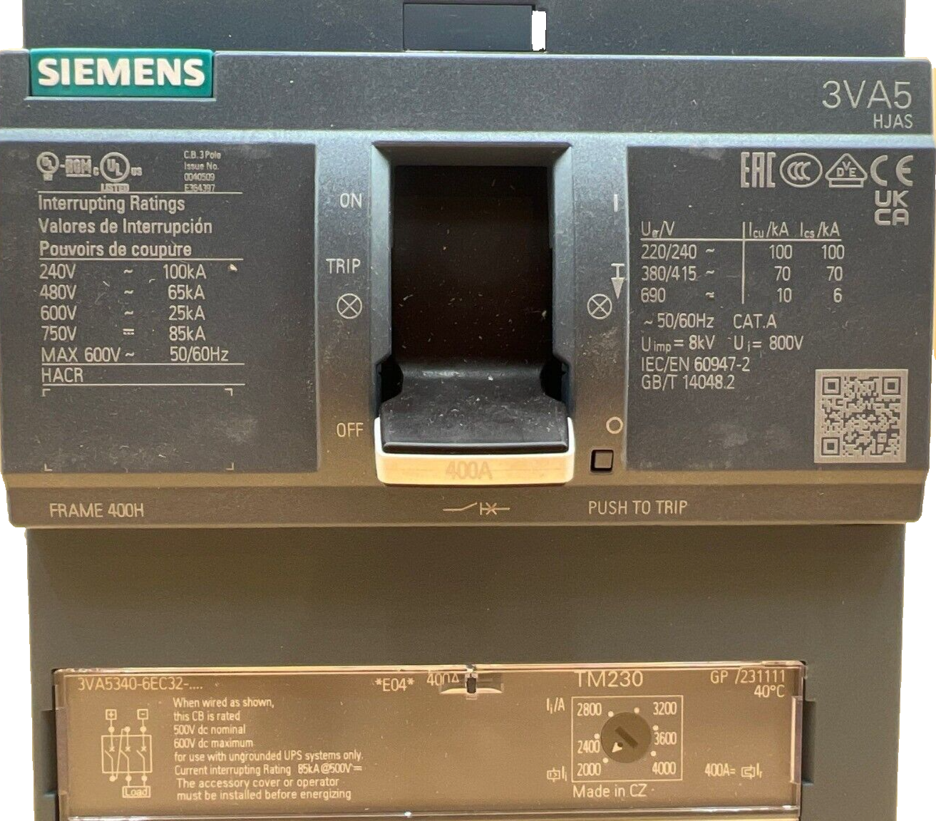 Siemens 3VA5340-6EC32-0AA0 New