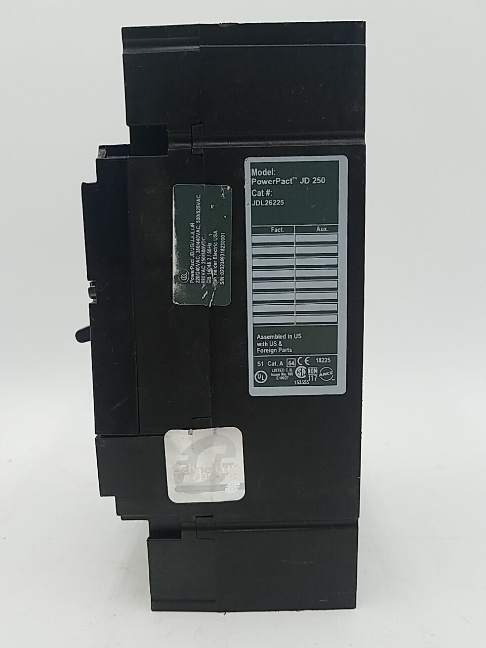 Square D JDL26225 Used