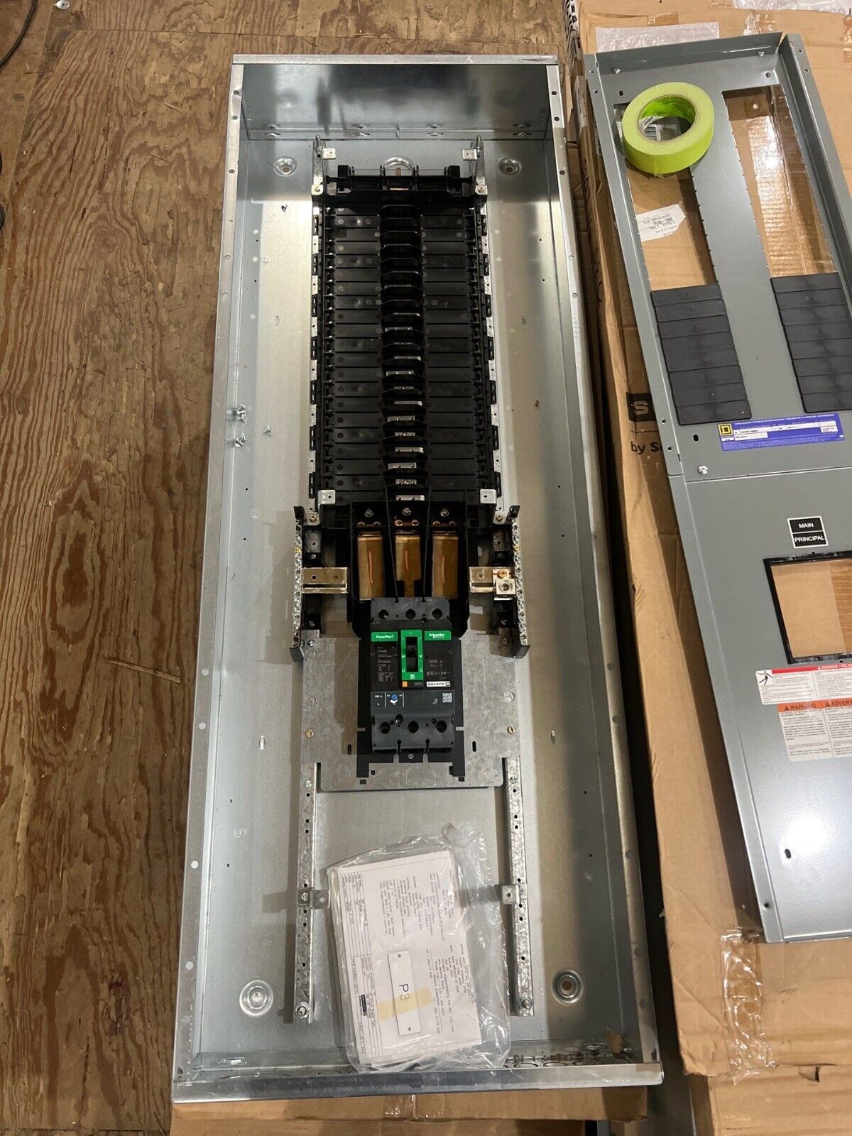 Sq D NF Panelboard 200A 480/277V 3PH 4W 42Cir Main JDP36200 MCB Indoor Encl P673 New