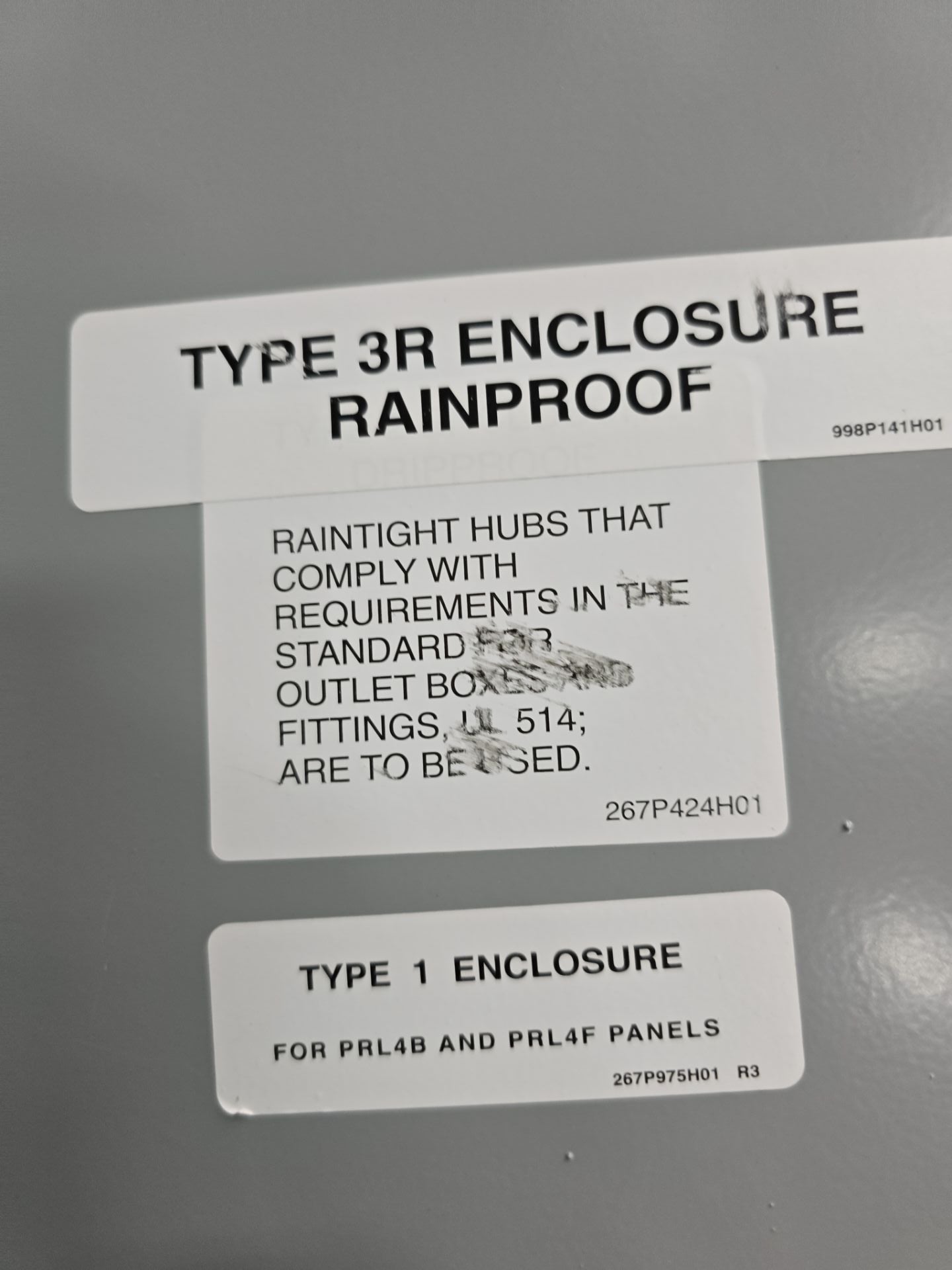 Eaton RPCB3673 Type 3R Enclosure 36" W x 73" H For PRL4 Panelboard New