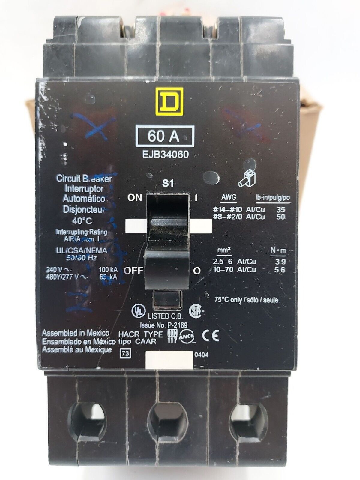 Square D EJB34060 Used