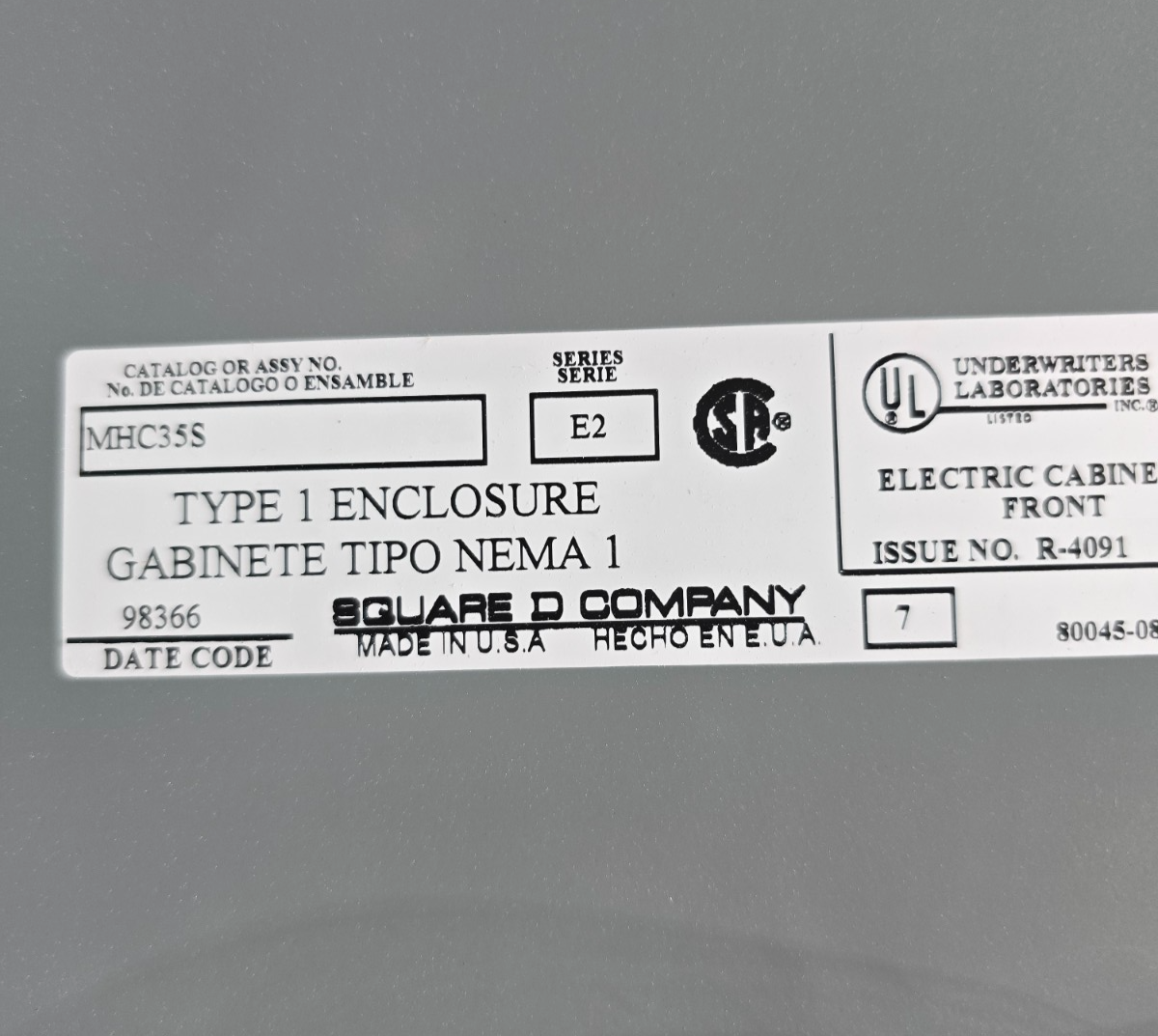 Square D NQOD Panelboard 225A 208/120V 3PH 4W MLO 225 Amp Panel Indoor 42 Cir Used