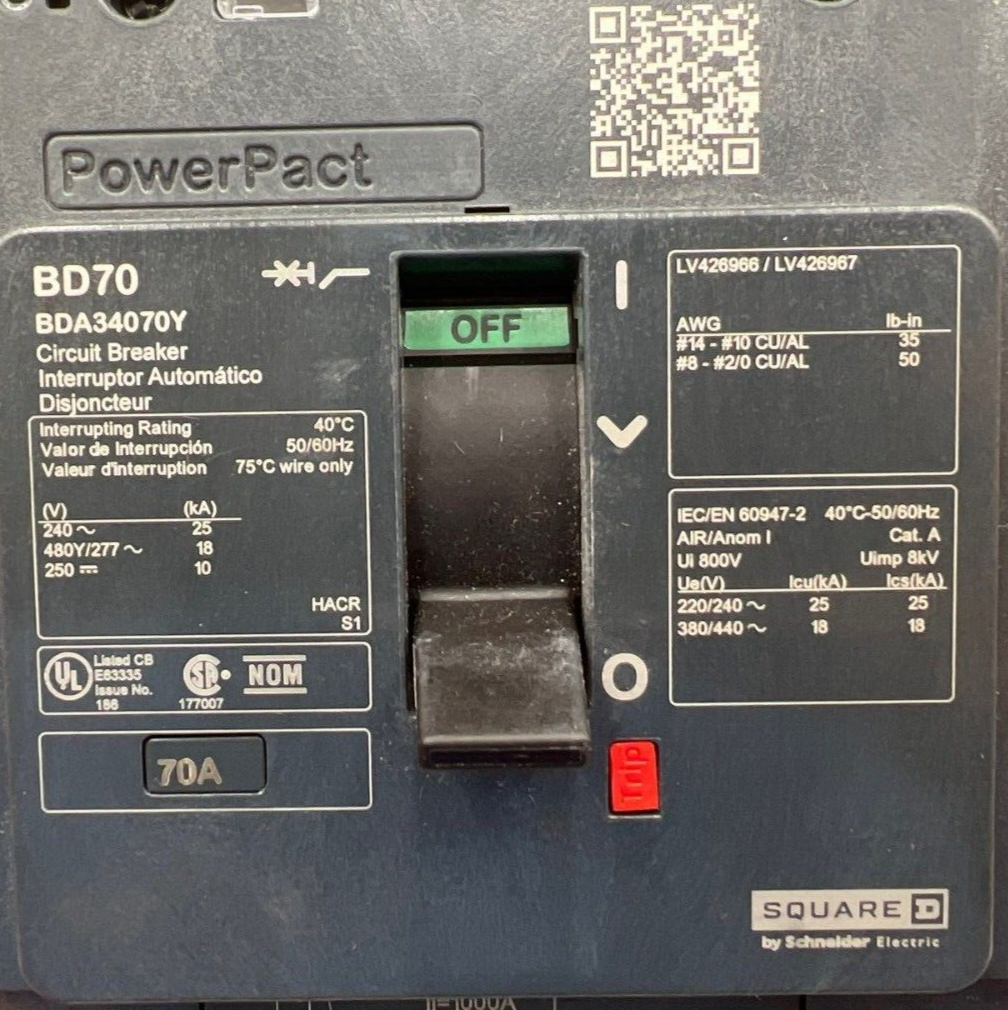 Square D BDA34070Y New