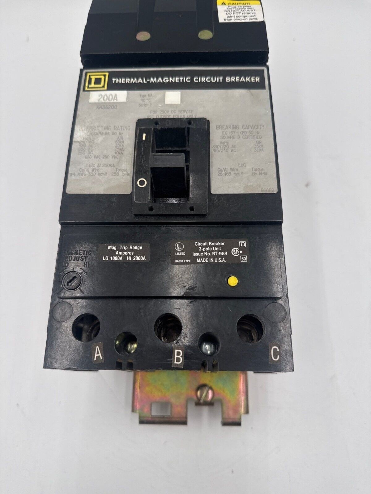 Square D KH36200 Used