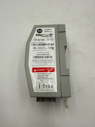 Allen Bradley 1761-NET-ENI Ser D FRN 3.21 MicroLogix Ethernet Interface Module Used