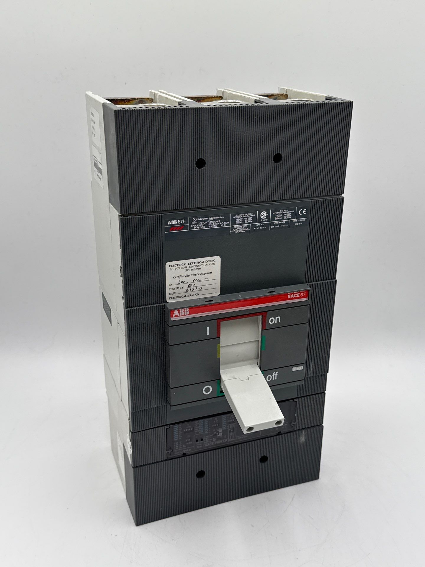 ABB S7H Circuit Breaker 1200A 3P 600V 3PH SACE S7 LSI Trip PR212/P New