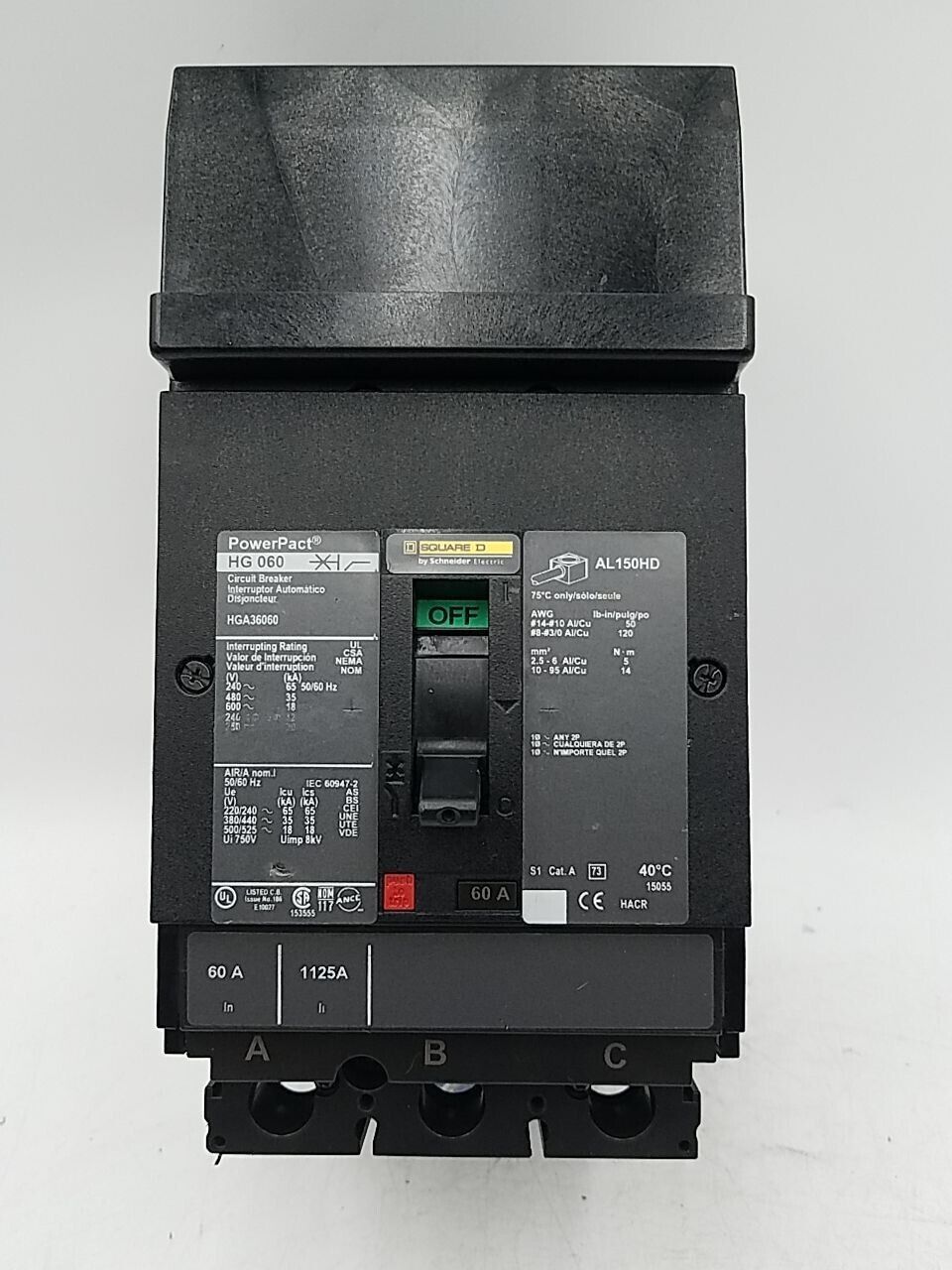 Square D HGA36060 New