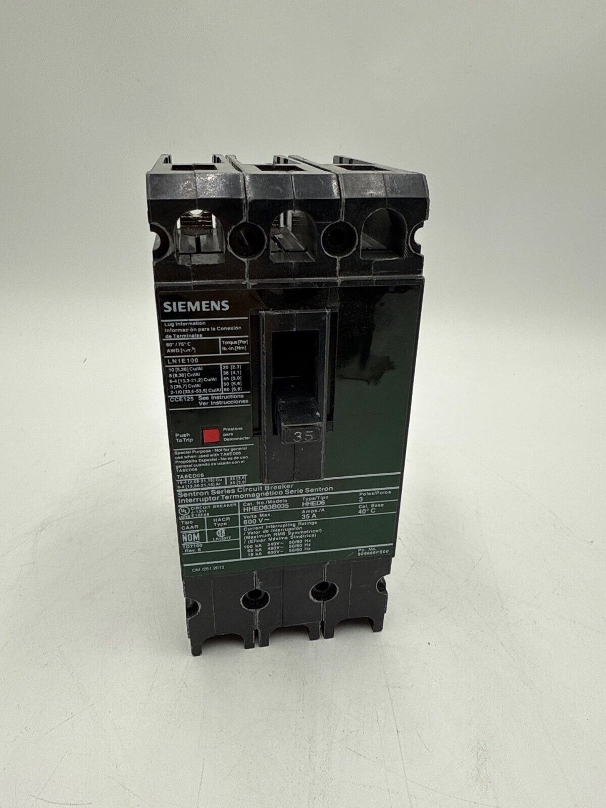 Siemens HHED63B035 Used