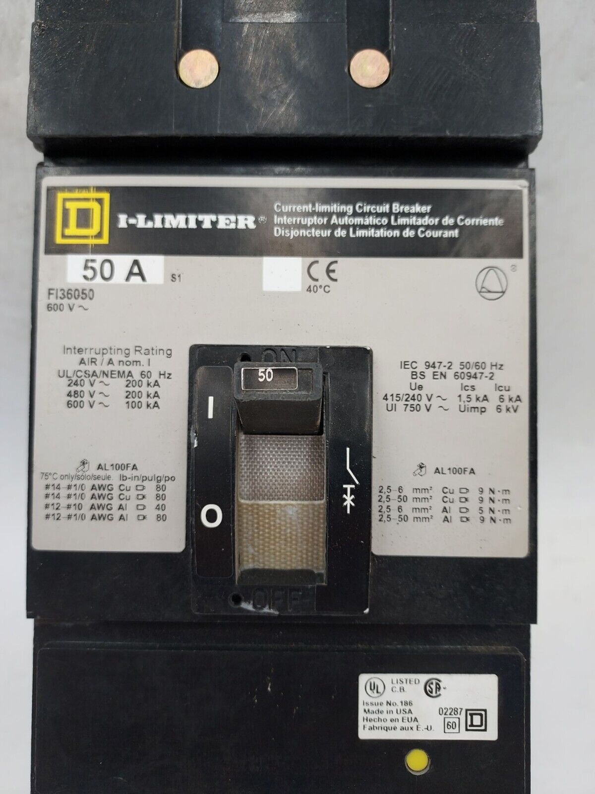 Square D FI36050 Used