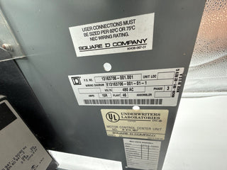 Square D Model 6 12" Dual Twin 15A Feeder MCC Bucket FCP34015 Breaker 15Amp Used