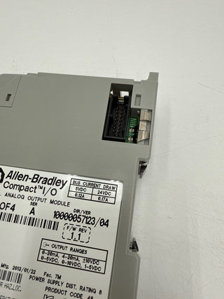 Allen Bradley 1769-OF4 Compact I/O Module COMPACTLOGIX 4 Channel 0-20MA 24V New