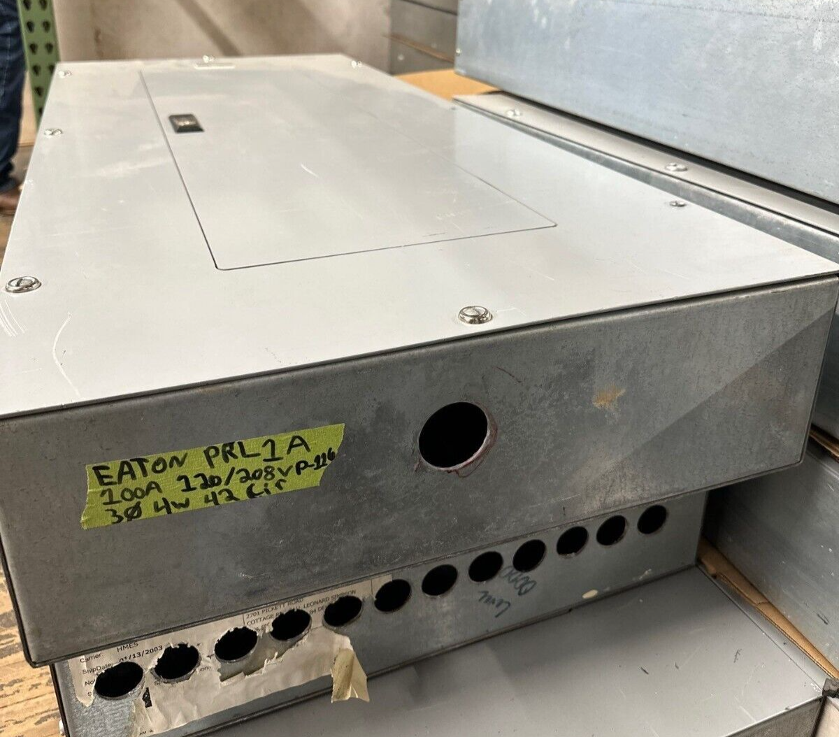 Cutler Hammer PRL1A Panelboard 100A 120/208V 3PH 4W Main Lug MLO 42 Cir 100 Amp P116 Used