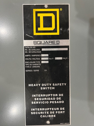 Square D H367 Used