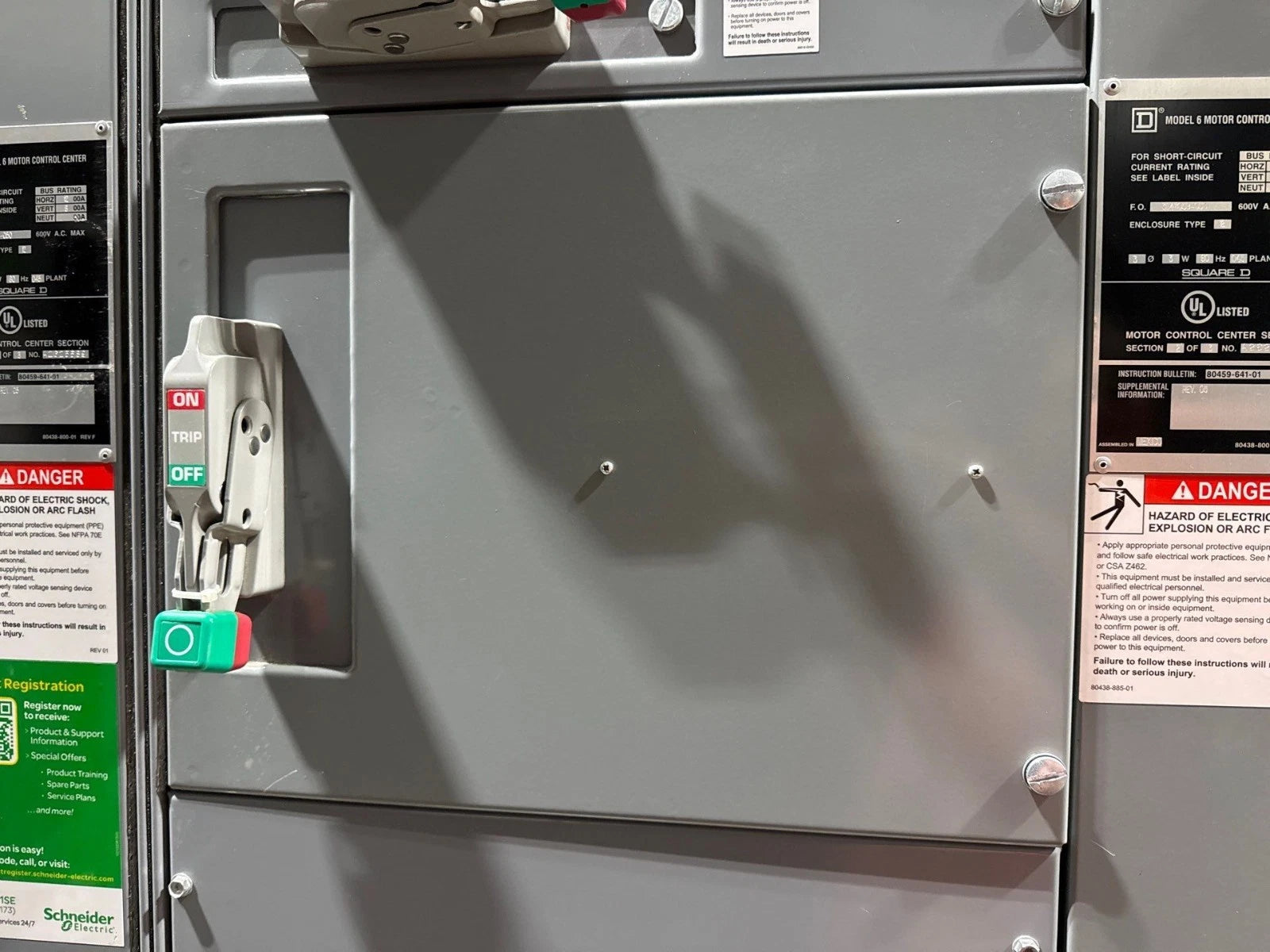 12" Square D Model 6 150A Feeder MCC Bucket HJL36150 Breaker 150 Amp HJL