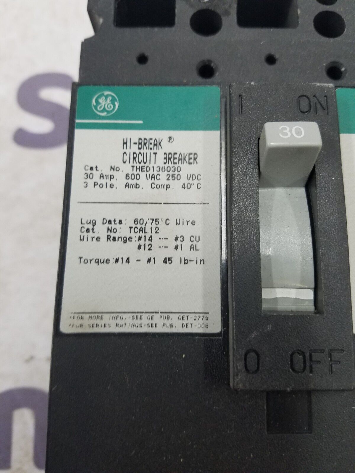 GE THED136030 Used