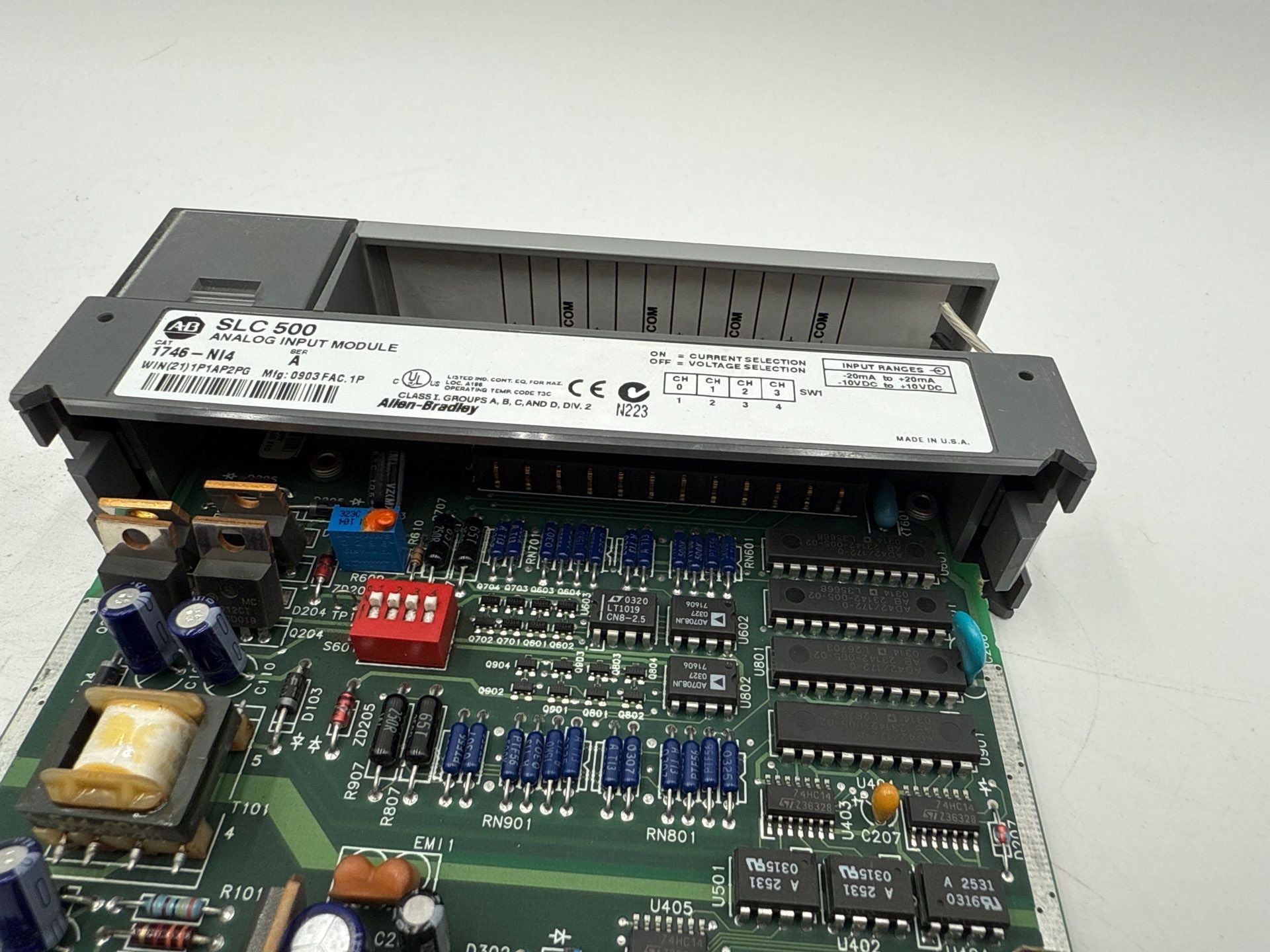 Allen Bradley 1746-NI4 Ser A SLC 500 Analog Input Module 4 Channel Used