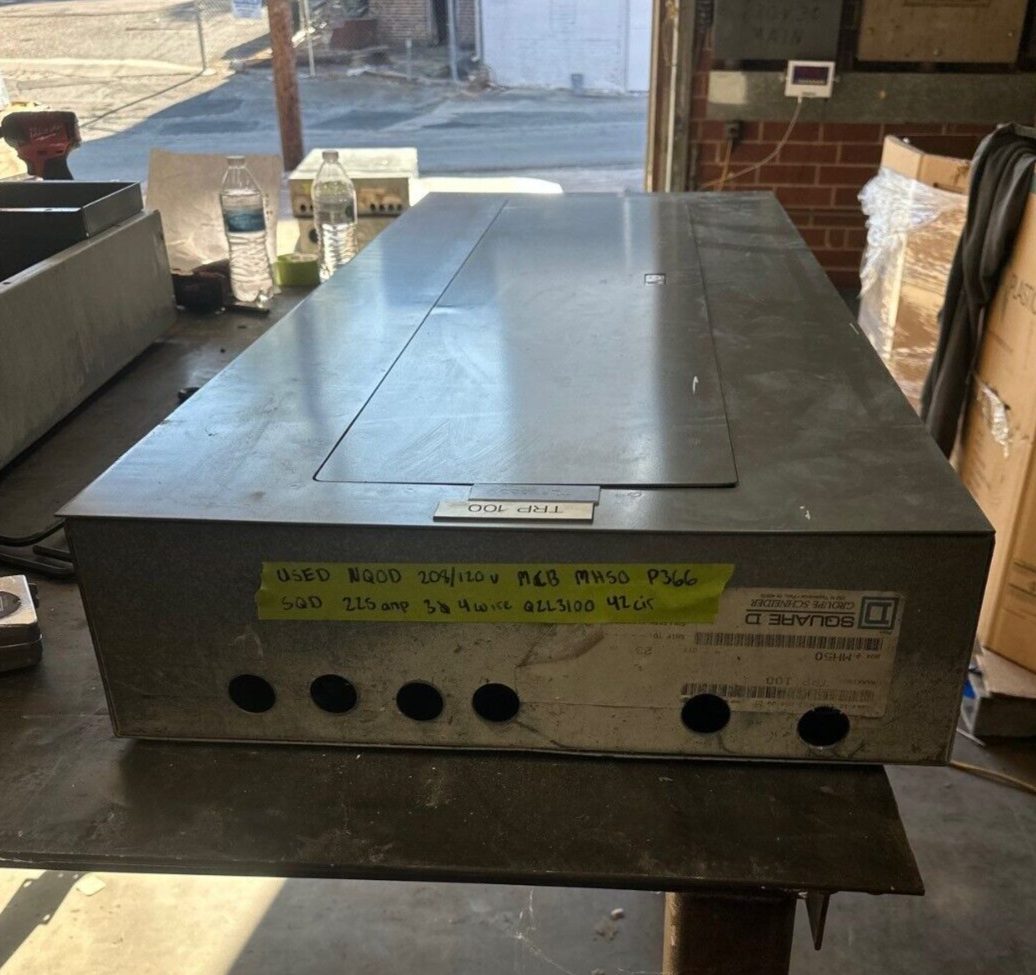 Square D NQOD442M225 Panelboard 225A 208/120V 3PH NQOD MCB Indoor Encl 42Circuit P366 Used