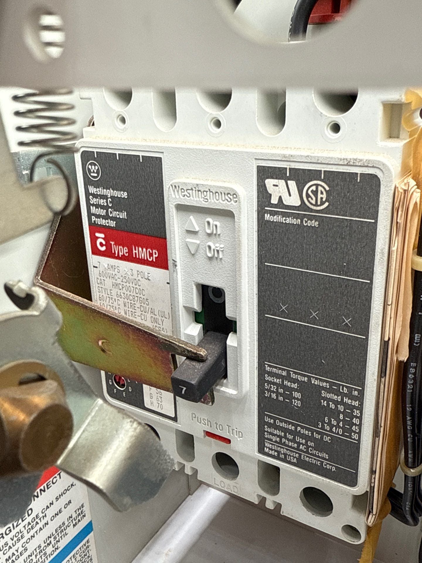 Eaton Freedom 2100 12" 7A Combo MCC Bucket Size 1 Starter HMCP007C0C Used