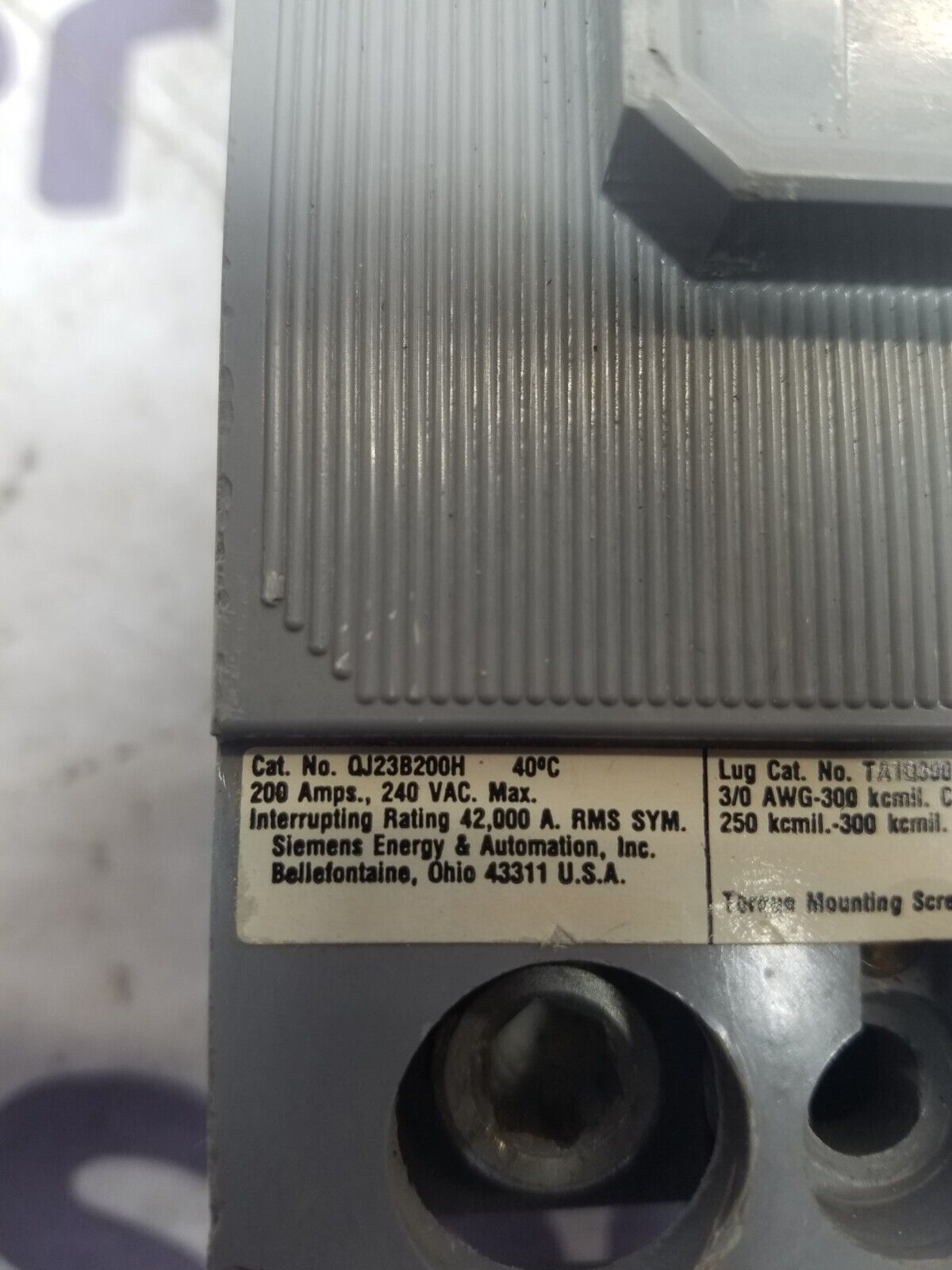 Siemens QJ23B200H Used