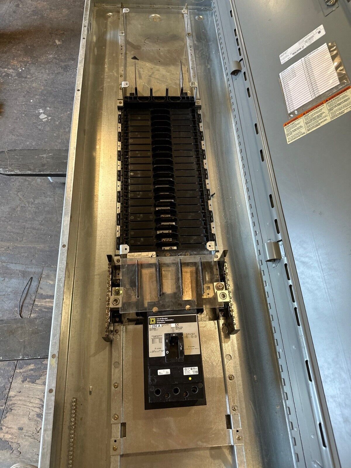 Square D NF Panelboard 250A 480Y/277V 3PH 4W 42 Circuit Subfeed KAL36250 250 Amp P262 Used