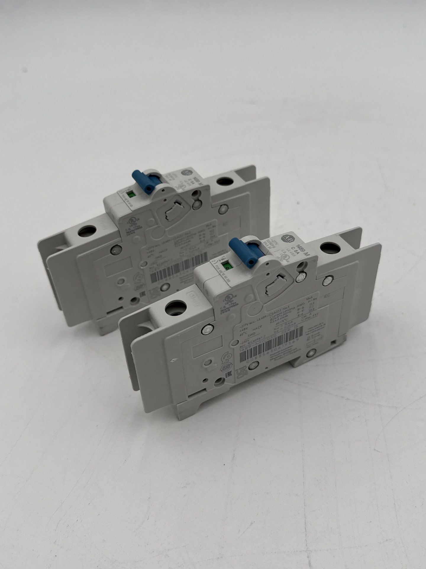 Allen Bradley 1489-M1C050 Circuit Breaker 5A 1P 480Y/277V 1 Pole 5 Amp 2PC LOT New