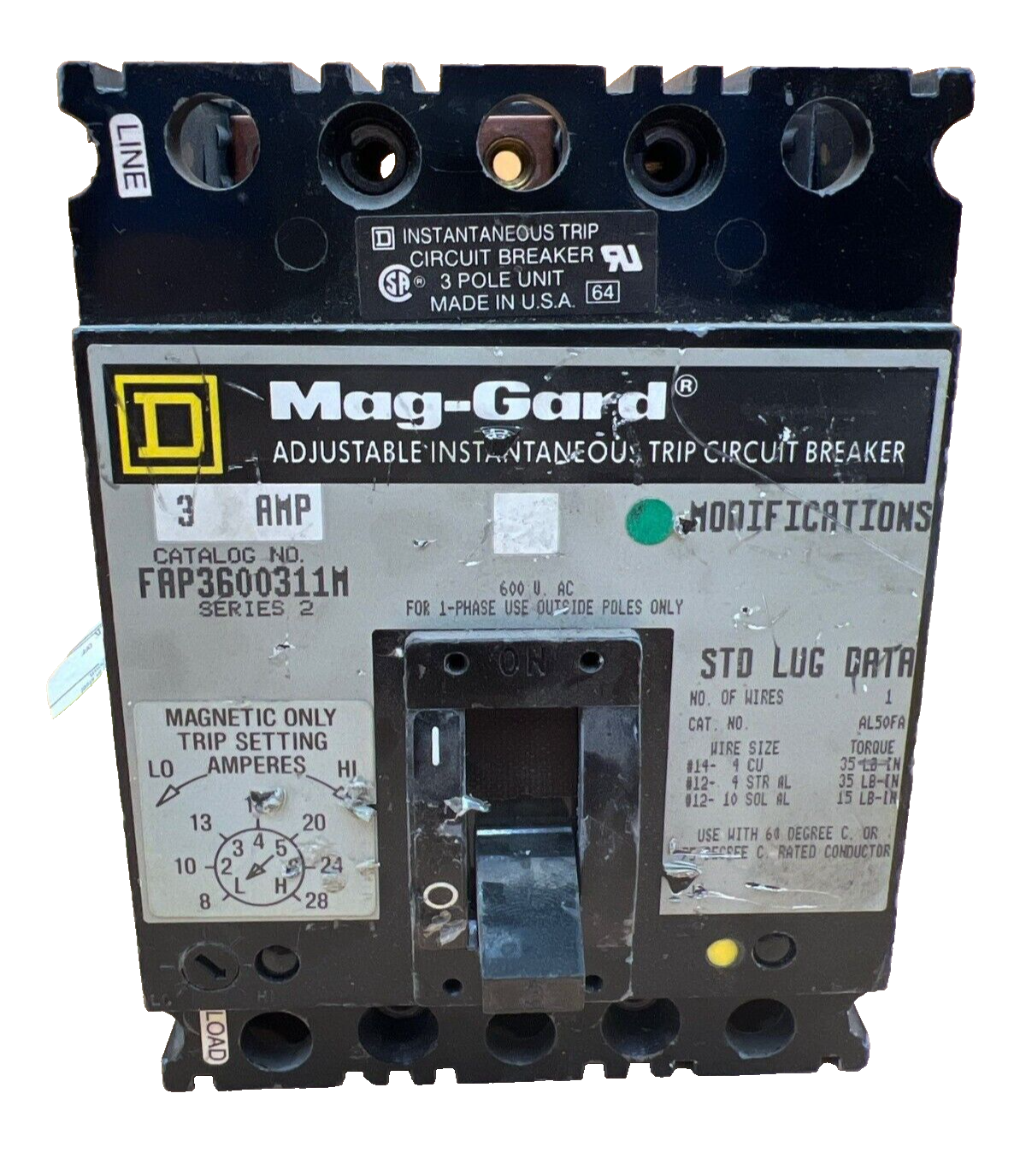 Square D FAP3600311M Used