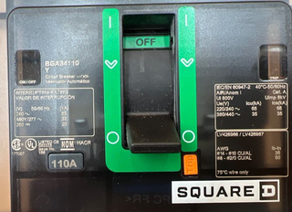 Square D BGA34110Y New