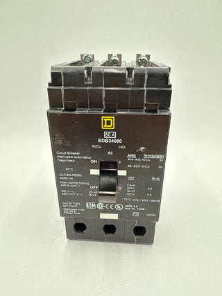 Square D EDB34050 Circuit Breaker 50A 3P 480/277V EDB 50 Amp 3 Pole New