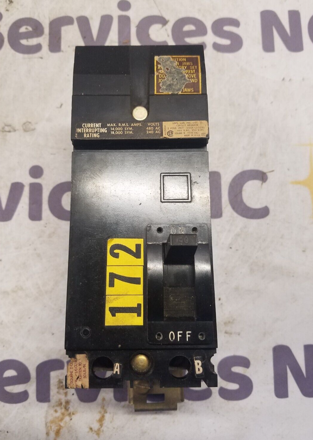 Square D FA24040AB Used