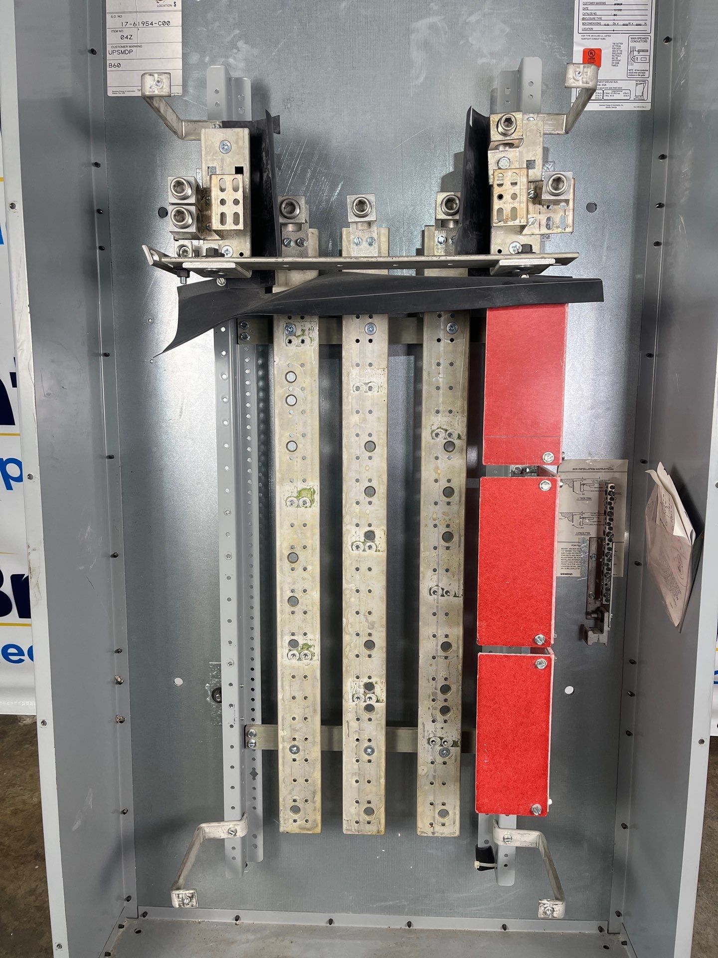 Siemens S4E60ML400ATS S4 Panelboard 400A 480/277V 3PH 4W MLO Indoor Encl B60 Used