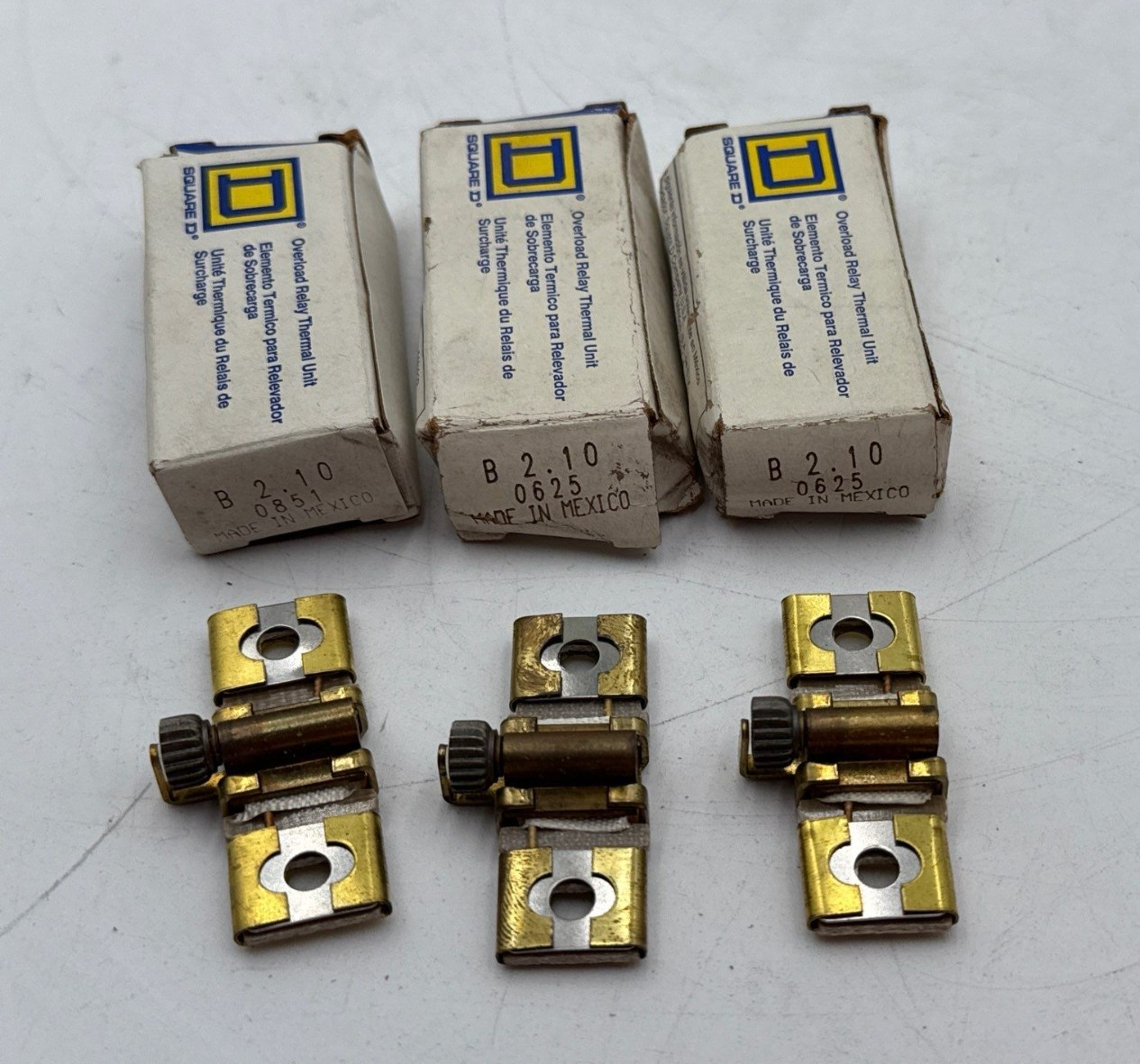 3PC Lot Square D B2.10 Thermal Overload Relay Heater Element Unit B210 3 Piece New