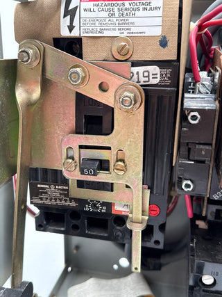 GE 8000 12” 50A Combo MCC Bucket Starter Size 2 Breaker TEC36050 50 Amp Used