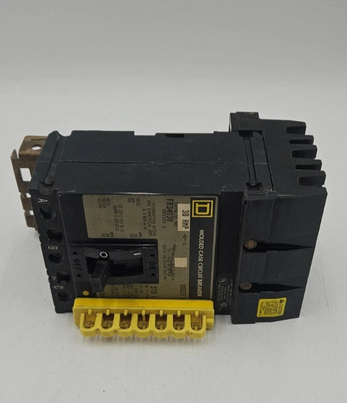 Square D FA34030 I-Line Circuit Breaker 30A 3P 480V 3PH FA 3 pole 30 Amp Used Used