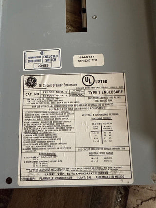 GE TE100S Used