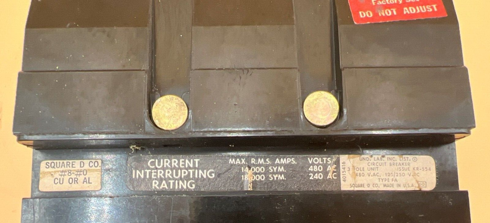 Square D FA34090 Used