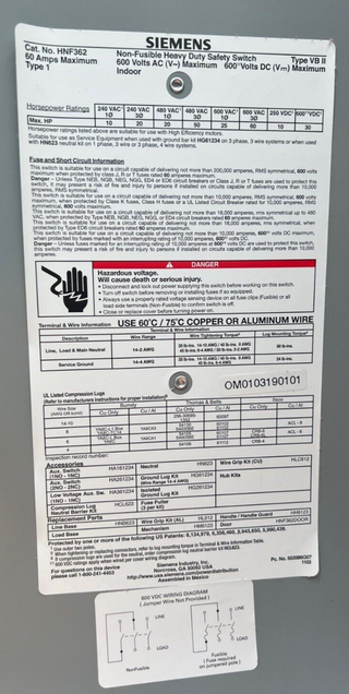 Siemens HNF362 New