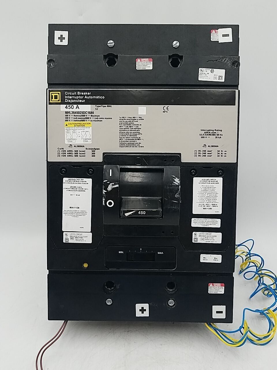 Square D MHL3645025DC1680 Used