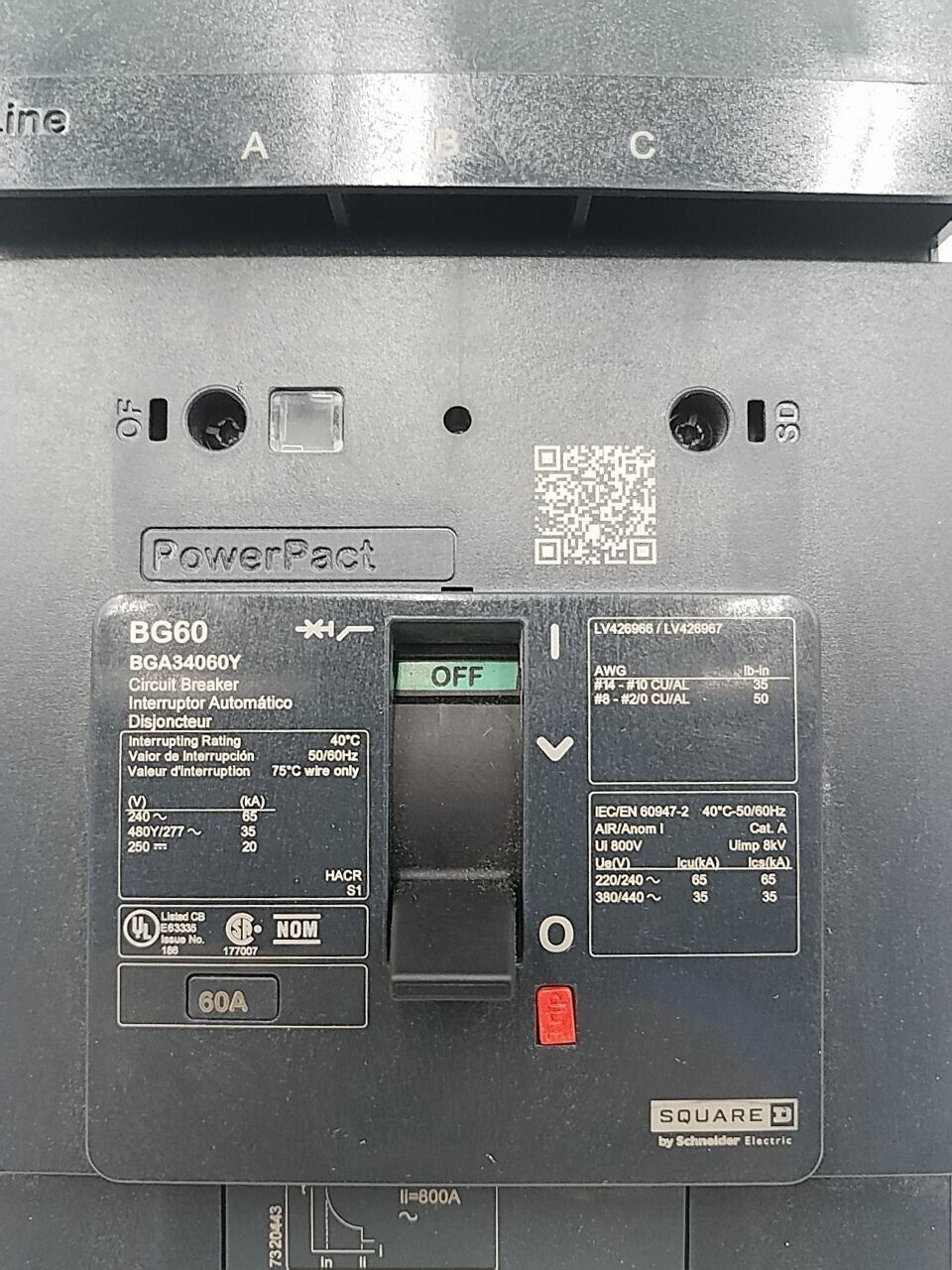 Square D BGA34060Y New