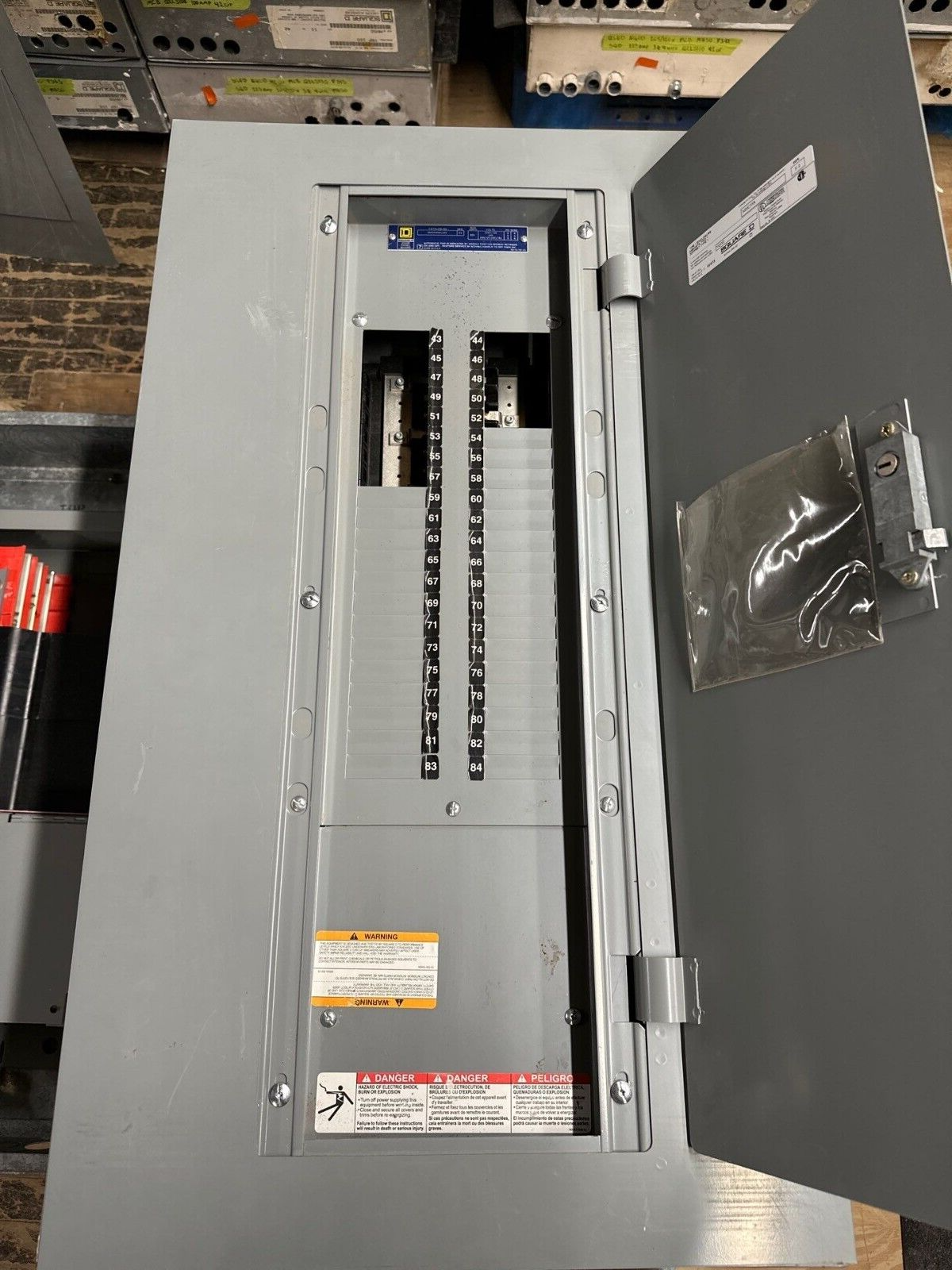 Sq D NQOD442L225 Panelboard 225A 208Y/120V 4W 3P Main Lug Panel MLO 42 Circuit P298 Used