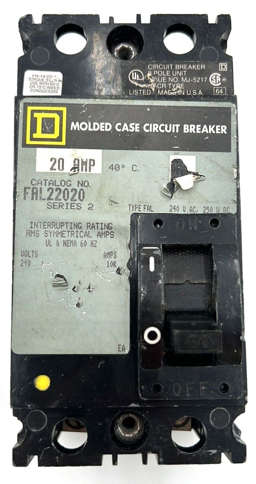 Square D FAL22020 Used