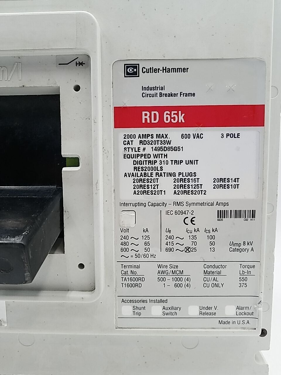 Cutler-Hammer RD320T33W Used