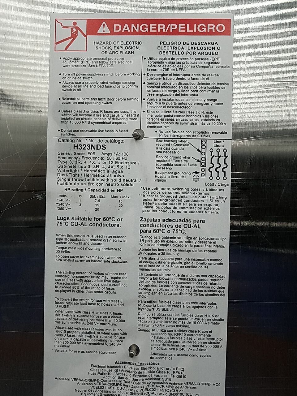 Square D H323NDS New