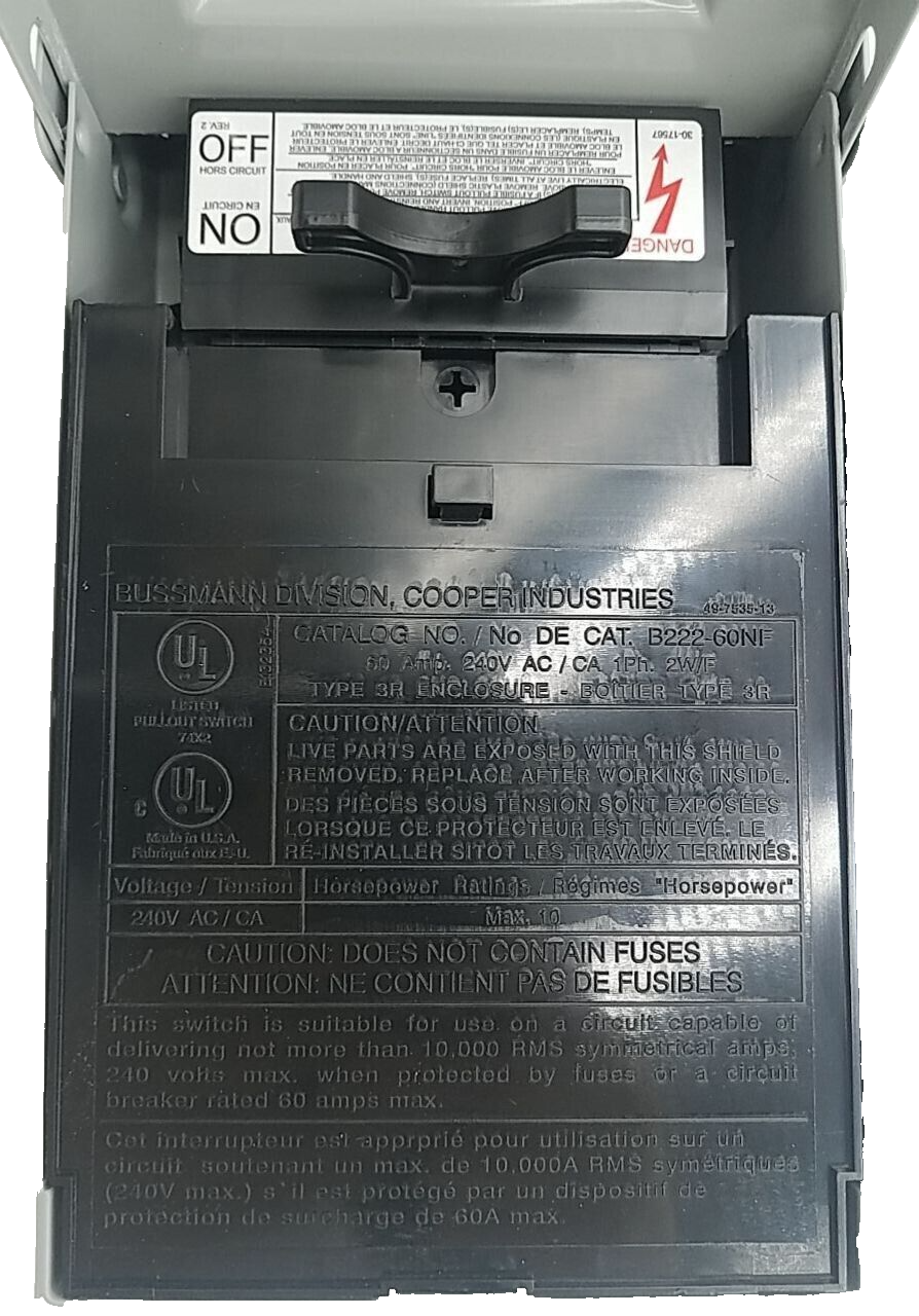Eaton B222-60NF New