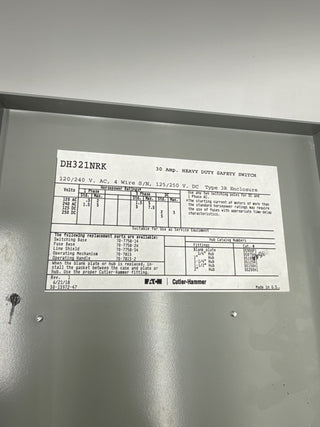 Eaton DH321NRK New