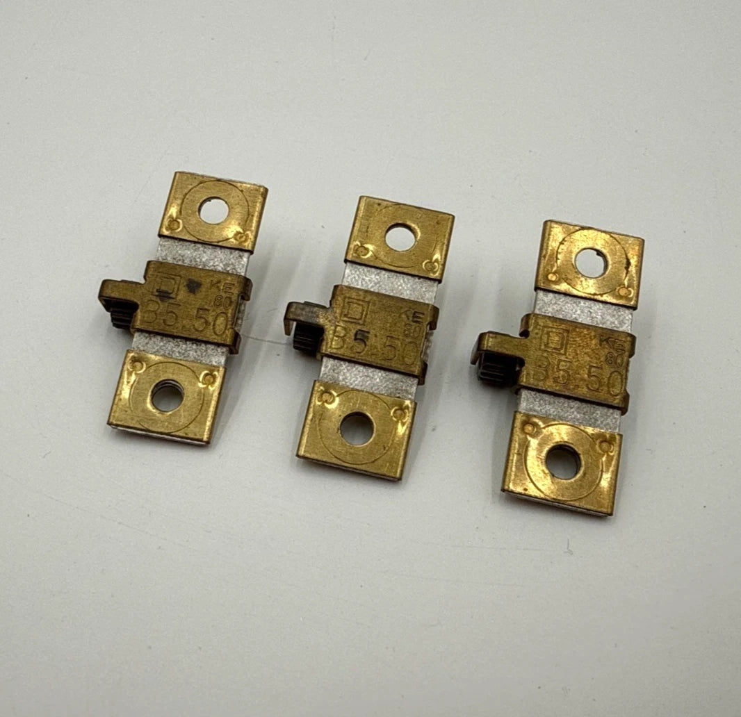 3PC Lot Square D B5.50 Thermal Unit Overload Relay Heater Unit 3.98-4.89Amp B550 Used