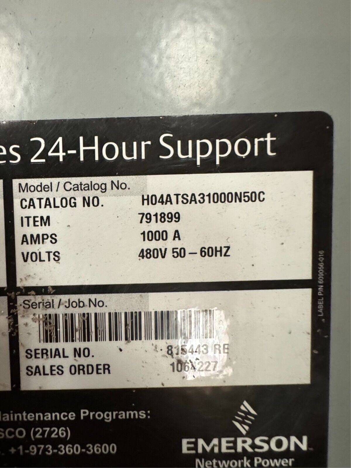 ASCO H04ATSA31000N50C Used
