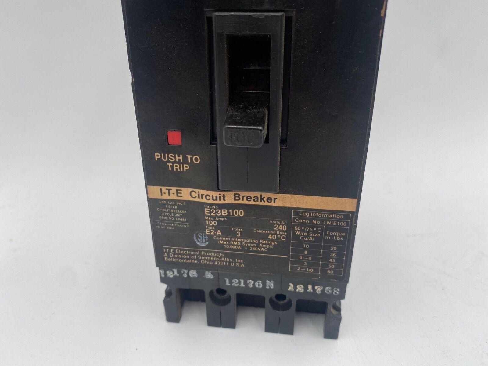 Siemens E23B100 Used