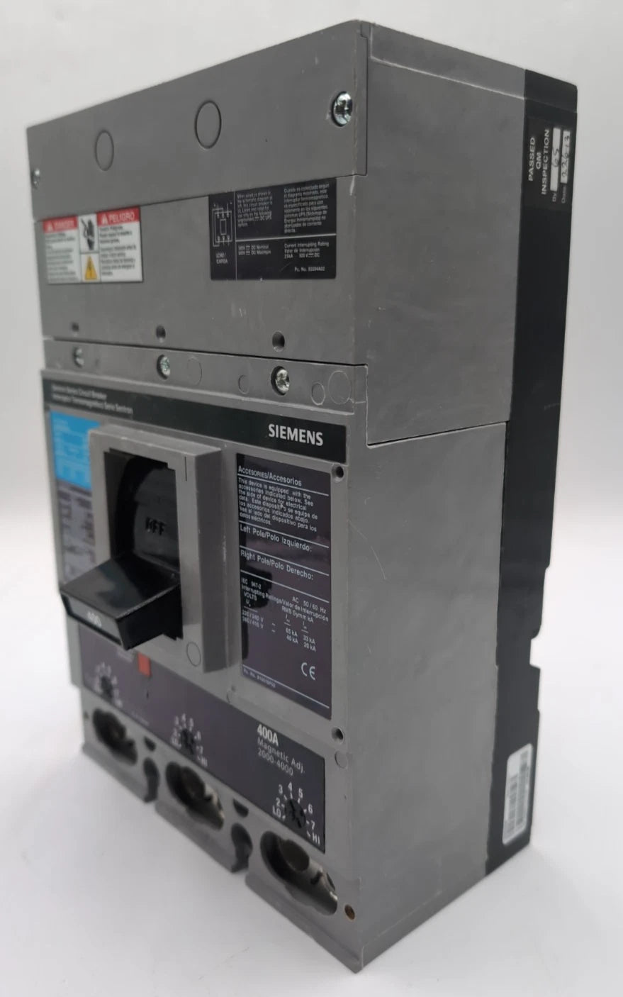 Siemens JXD63B400 Circuit Breaker 400A 3P 600V 3PH JXD6-A 400 Amp NEW TAKE OUT New