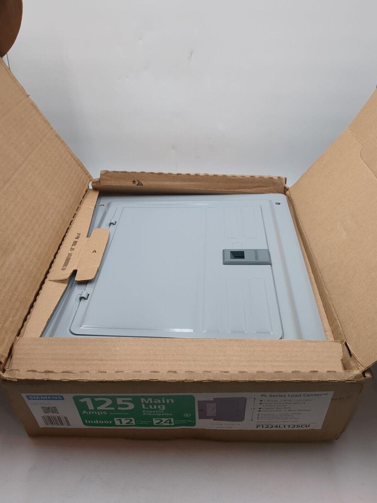 Siemens P1224L1125CU Main Lug Load Center 125A 120/240V Type 1 Indoor 12 Space New