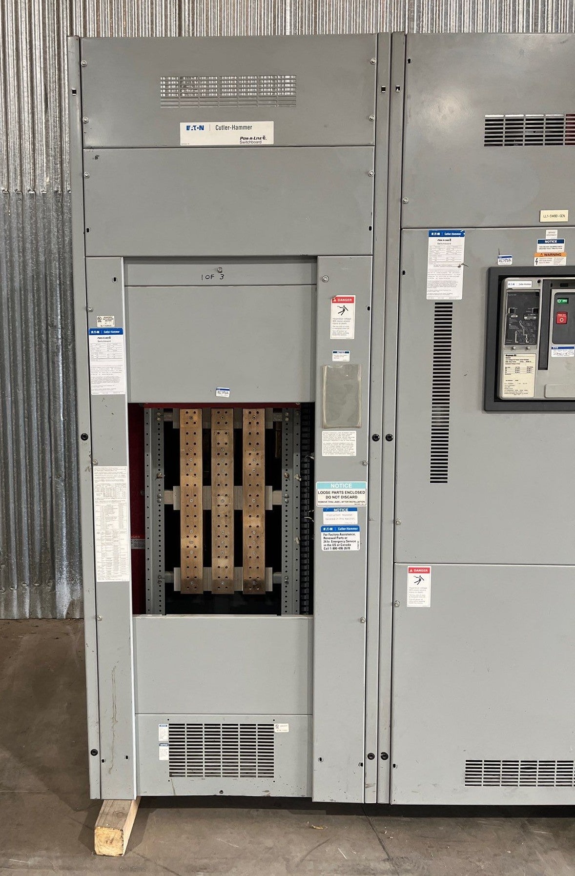 Eaton PRLC Switchboard 3000A 480/277V 3PH 4W MDS6303HEA W/ Distribution LSIG Used